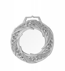 Medal stalowy srebrny z wypełnieniem szklanym