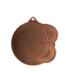Medal brązowy 3 miejsce z miejscem na emblemat 50 mm - medal stalowy