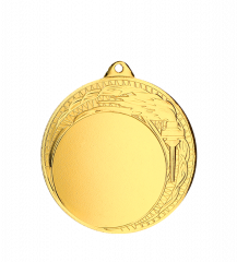 Medal 70mm złoty ogólny z miejscem na emblemat 50 mm - medal stalowy