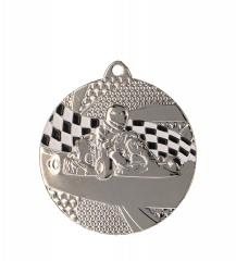 Medal srebrny gokart - medal stalowy