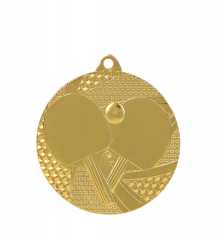 Medal złoty- tenis stołowy - medal stalowy
