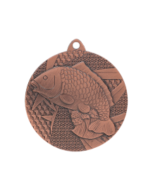 Medal brązowy- wędkarstwo - ryba - medal stalowy