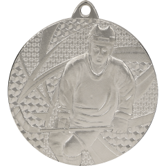 Medal Srebrny metalowy z grawerowaniem na laminacie