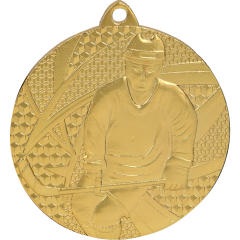 Medal Złoty metalowy z grawerowaniem na laminacie