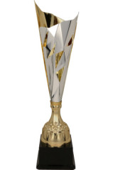 Puchar metalowy srebrno-złoty DALIA