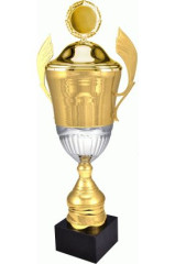 Puchar metalowy złoty z przykrywką GRETA