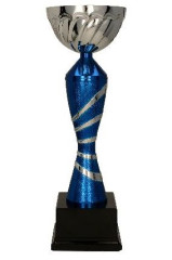 Puchar metalowy srebrno-niebieski OTARIS BL
