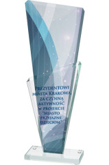 Trofeum szklane z nadrukiem kolorowym LuxorJet